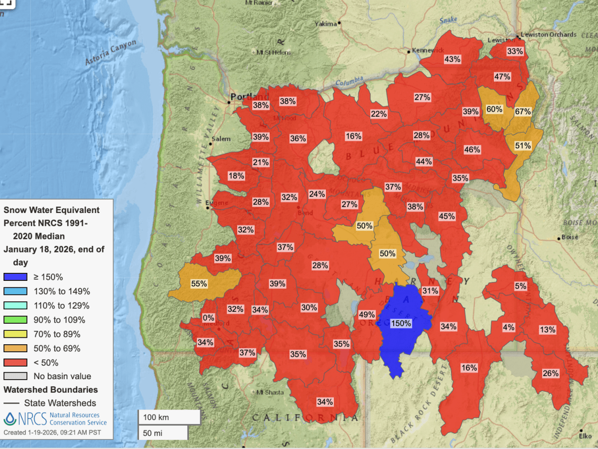PNW snowpack approaches record&nbsp;lows